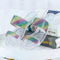 Women's slippers summer 2024 new fashion rhinestone stylish ladies' outdoor wear girly heart flat one-strap crystal sandals
