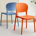 Plastic chair thickened backrest dining chair dining table for homeaccessible luxuryclassy sense negotiation stool stackable catering commercial