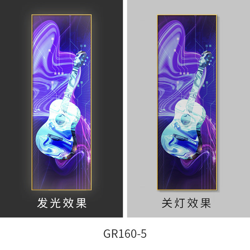 KTV box background wall ambient light painting nightclub bar clear bar with lamp decoration mural barbecue shop luminous hanging painting