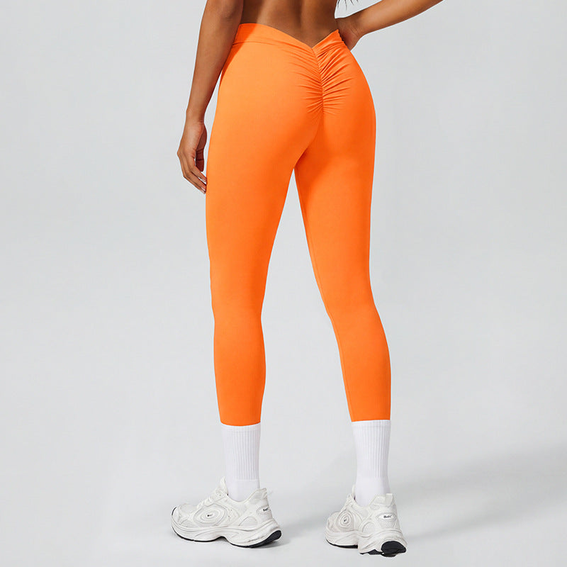 high waist peach butt fitness yoga pants sports butt lift high elastic naked breathable yoga pants personalized