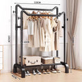 Upgraded cat ear double pole model 110cm matte black four side hooks.;