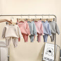 Kidsheattechintimatessuit baby oli velvet thickened autumn clothes long johns children boneless fleece-linedfall and winter pajamas