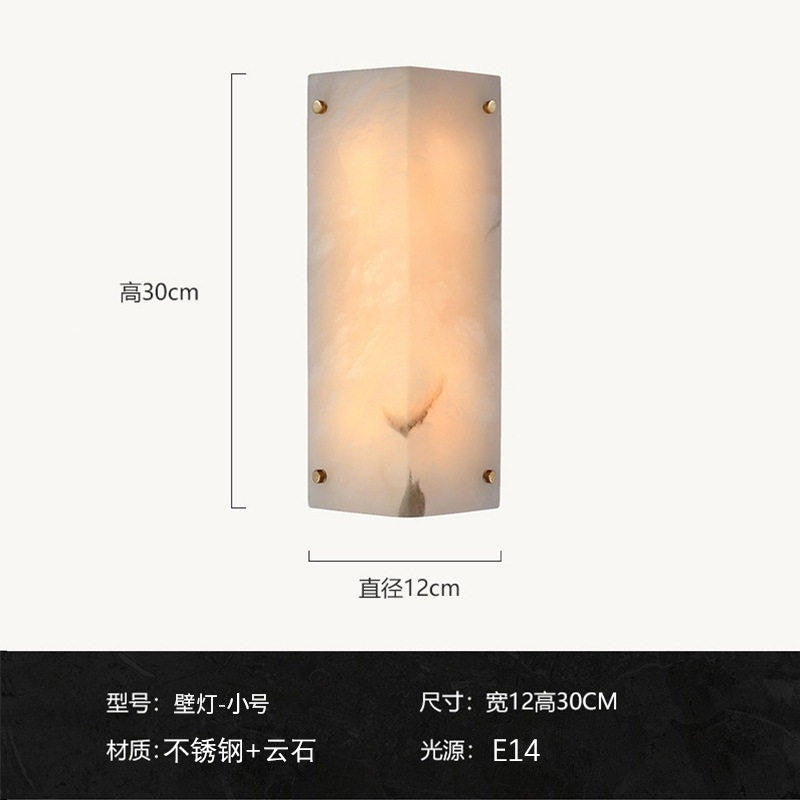 accessible luxury designer marble wall lamp bedside postmodern casual bedroom living room background atmosphere lamp
