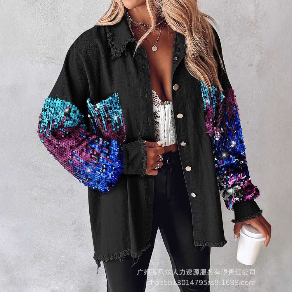 European and American bead splicing temperament cardigan jacket-P1WMHL1018 series