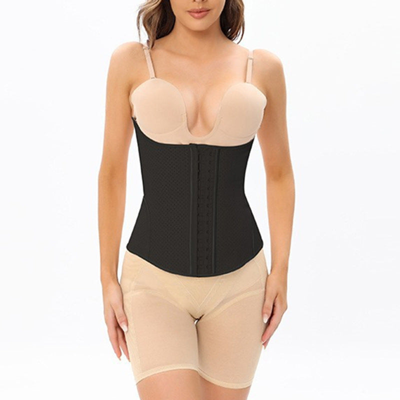 Breathable postpartum belly wrap - shaping, slimming, and sweat-wicking waist trainer with mesh backing