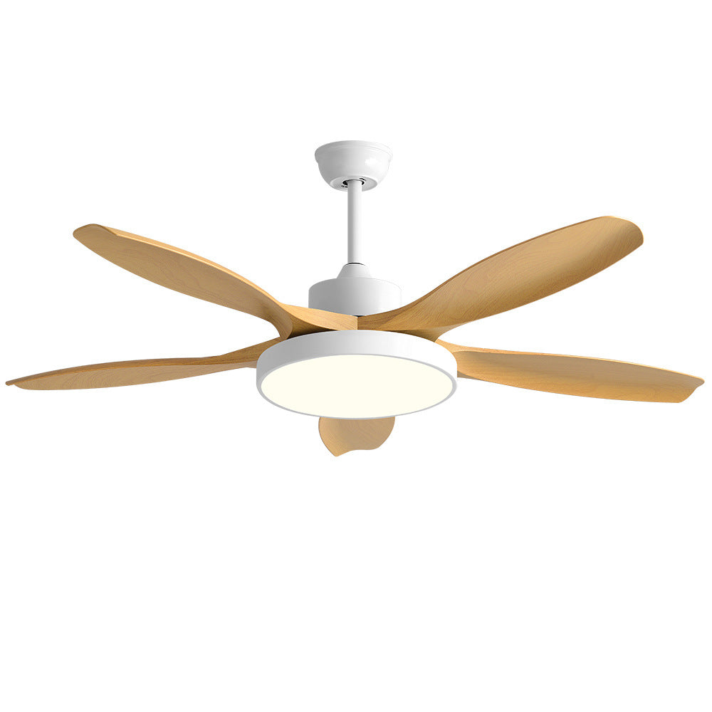 Home living room retro ceiling fan light intelligent frequency conversion fan chandelier Zhongshan lighting Nordic simple restaurant fan light