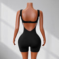 Personalized american summer sports style u-shaped backless jumpsuit cross-border women's tight high elastic yoga jumpsuit
