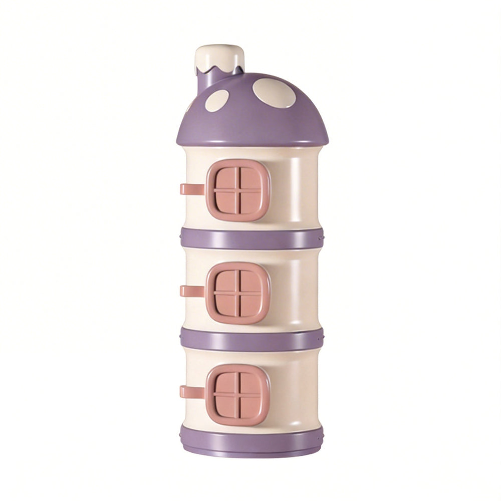 Portable formula dispenser - multi-layer, side-opening food storage container for baby formula - portable, airtight, and detachable storage canisters