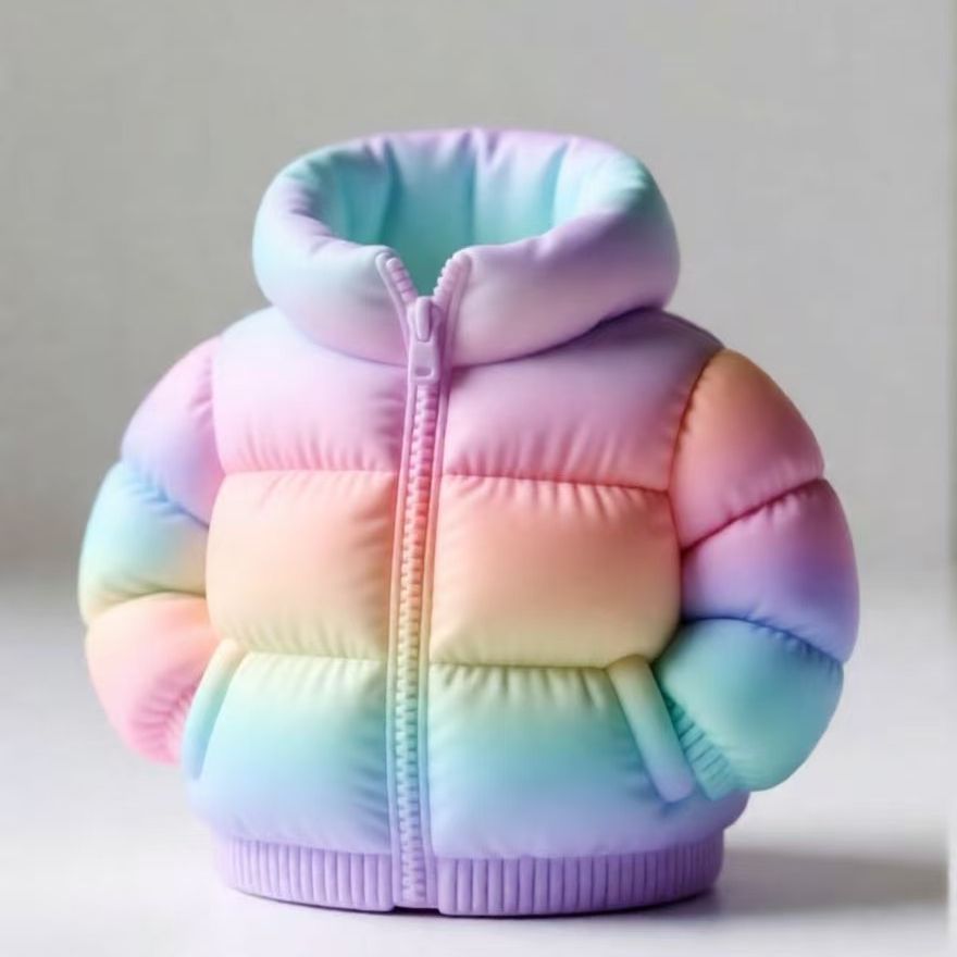 Influencer-approved 3d printed down jacket pen holder - creative desk organizer, home decor, toy, gift - new trendy design d1
