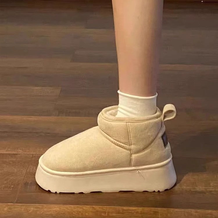 Fashioneasiest for matchnon-slipheattechthick sole snow boots for women 2026new arrivalfall and winterfleece-linedthickened slip-on cotton shoes