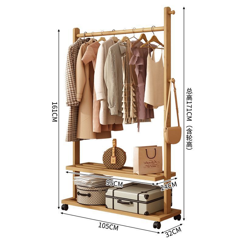 Coat rack floor-standing clothes rack for home clothes drying rack simple bedroom clothes storage rack room living room indoor