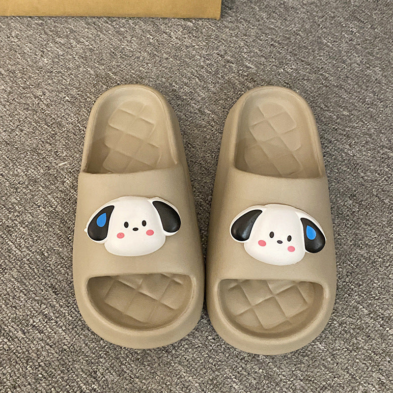 Women's eva slippers - summer outdoor wear, cartoon design, indoor bathroom bathing, non-slip thick sole, home couple slippers - "cloud-like comfort"