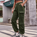 cross-border fashion: european & american style women's denim cargo pants - new  listing, relaxed fit with drawstring design, casual activewear