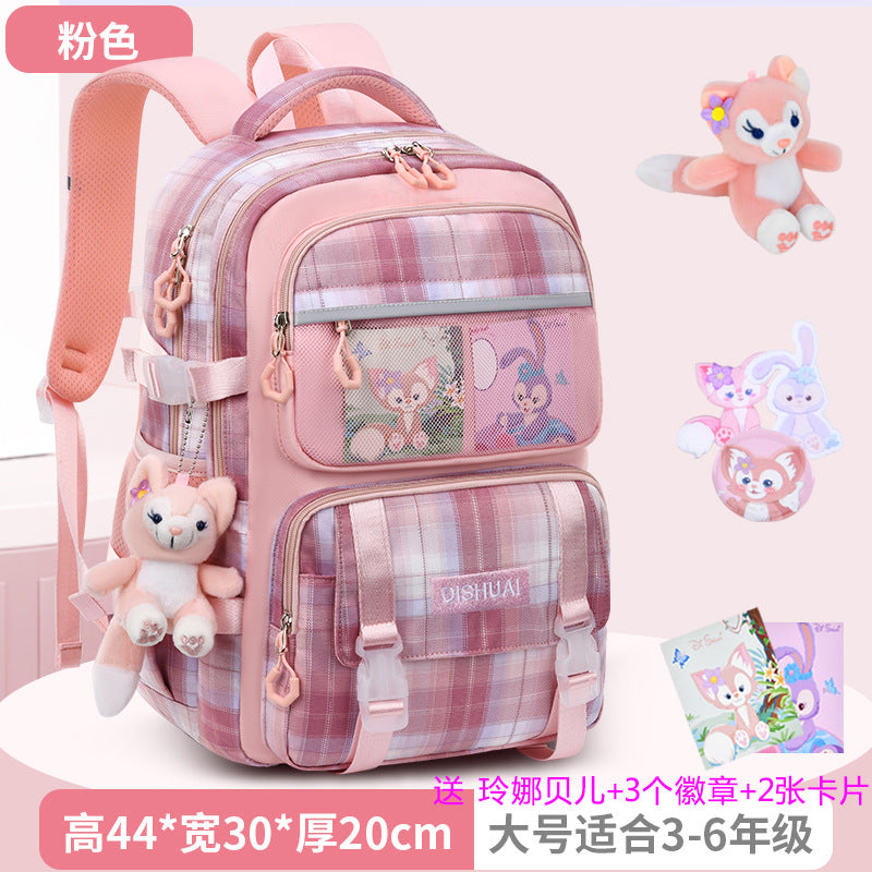 2026 new school backpack for girls, grades 1-6: ultra-lightweight, ergonomic, and spine-protecting backpack for elementary school students
