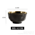 New arrival high-end gold-plated edge western steak plate matte ceramic bowl plate set combination large hat bowl wholesale