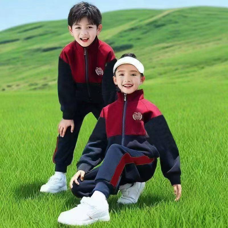 stylish spring/autumn outerwear set for boys and girls - trendy two-piece sportswear for students - cross-border e-commerce