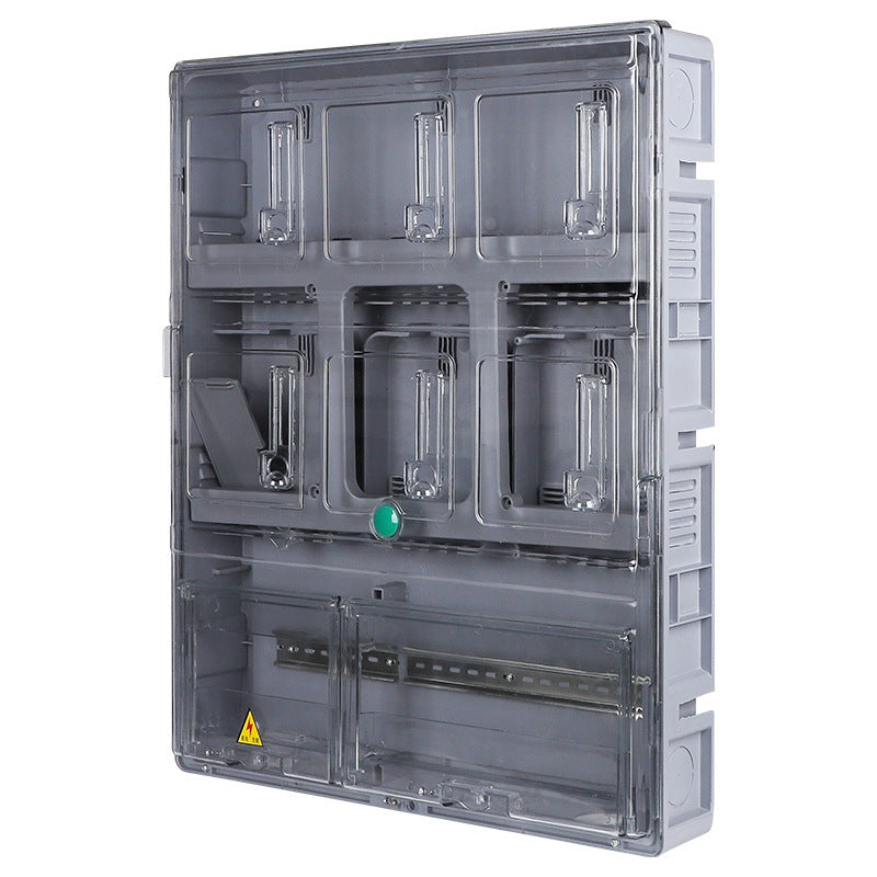Prepaid card meter box PC transparent meter box single-phase 4 households 6 households 8 households plastic main control splicing meter box