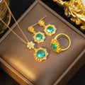 Tz-8040 golden sea blue flower set