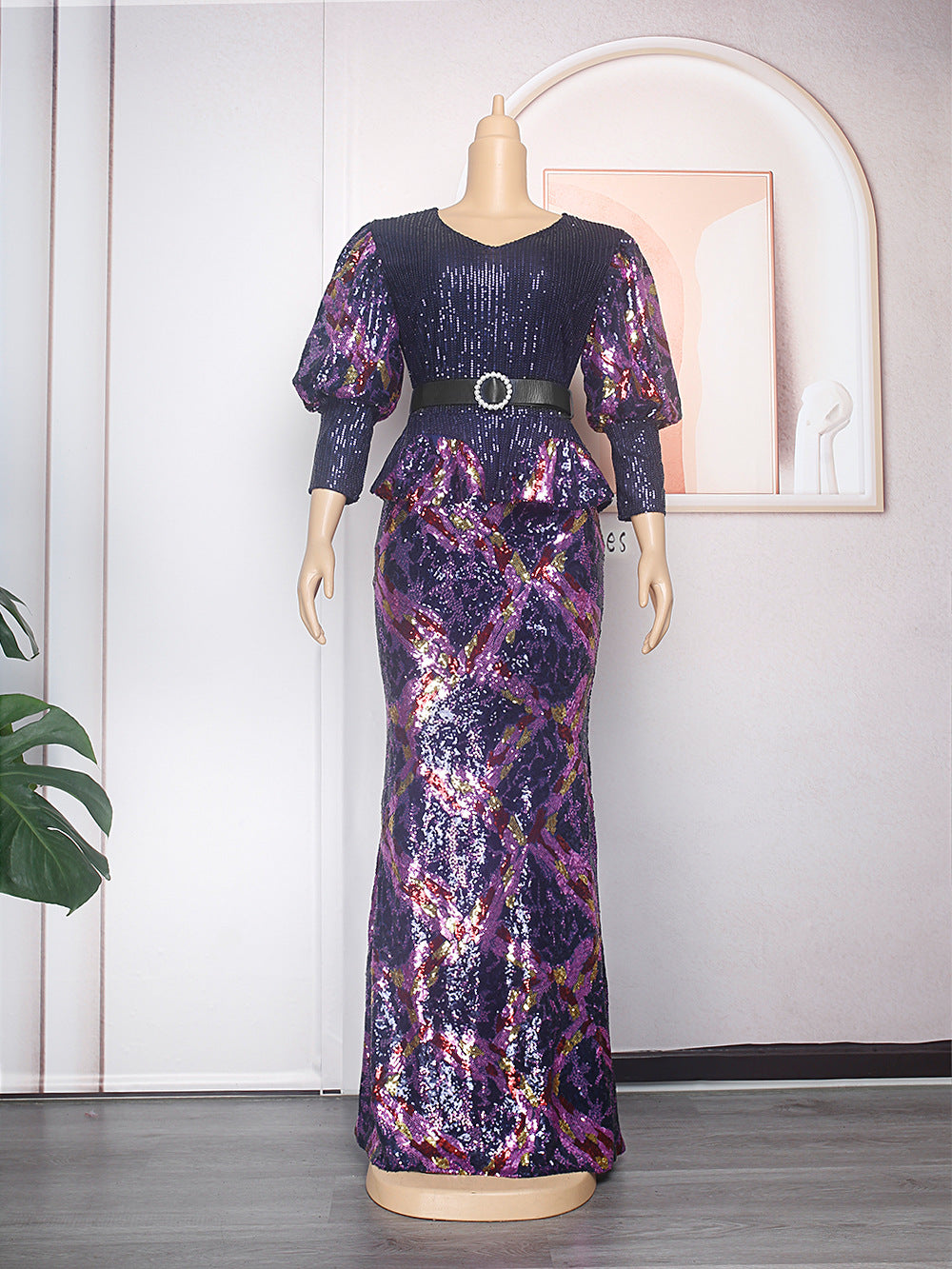 African plus size women's clothing  new european and american foreign trade  hot selling dress christmas party evening gown