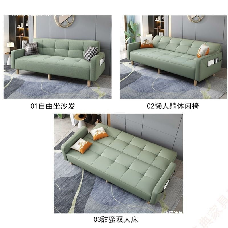 Folding sofa bed - new  model for small living rooms, apartments, and rental properties - 2-in-1 design