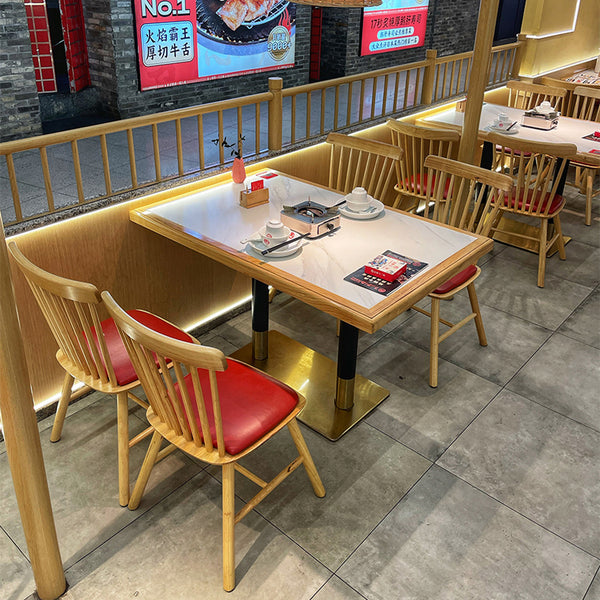 Solid wood restaurant Hunan restaurant Hot pot restaurant Noodle house Hui cuisine Tea restaurant Card seat Sofa Commercial canteen Table and chair combination
