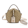 2025 new european and american fashionable chic chanel-style high-end crossbody bag, small round bag, large capacity vintage shoulder bag