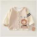 Babycare newborn baby pure cotton double-layer cardigan, korean style autumn outwear, autumn/spring children's clothing