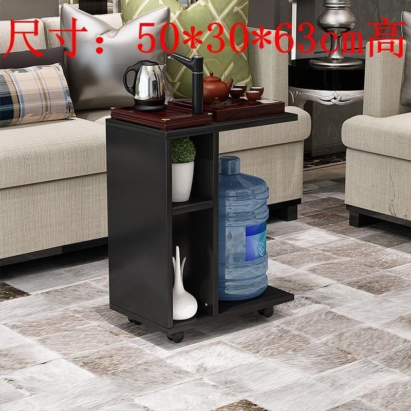 Small apartment coffee table, living room mobile tea table with wheels, sofa side table, mobile trolley table, side table