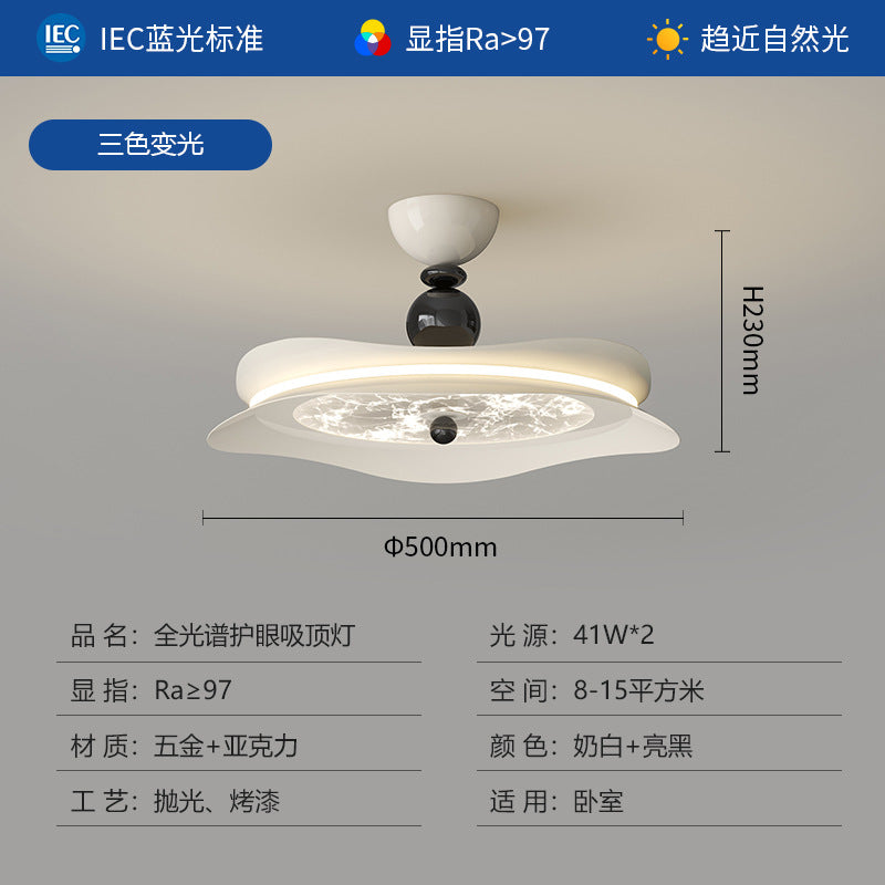 Medieval style bedroom ceiling light simple modern full spectrum eye protection retro walnut color room Zhongshan lighting