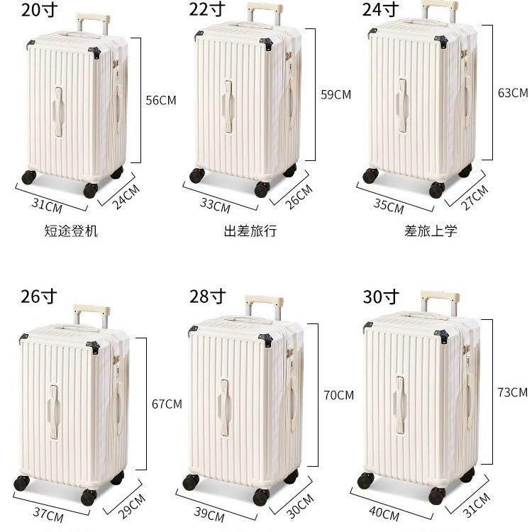 Luggage female student new five-wheel large capacity strong practical trolley case suitcase password case spot wholesale