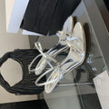 Summernew arrival one-piece buckle sexyeasiest for match stiletto sandals open toe rubber bottom abrasion resistantfashionelegant pointed toe