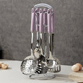 304 stainless steel ceramic handle spatula suit kitchen cooking all-in-one combination stainless steel spoon colander wholesale