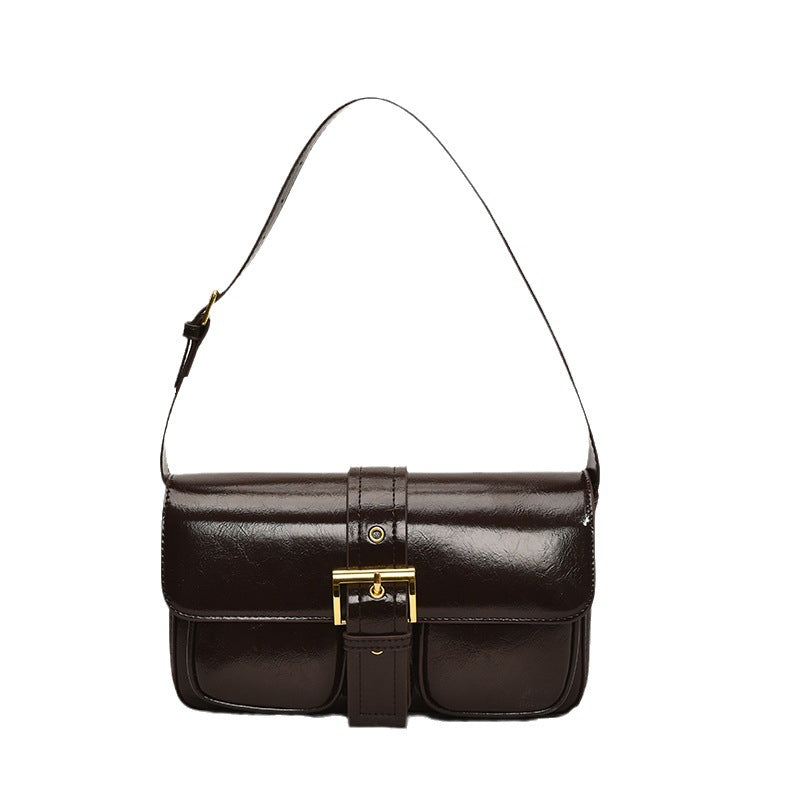 Retro small bag women's autumn and winter versatile 2025 new fashion messenger bag women's shoulder underarm work small square bag