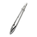 Stainless steel home & outdoor food tongs - bbq tongs, buffet food tongs, kitchen bread tongs, steak tongs, red rubber grip