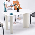 Source factory manufacturer wholesale rock slab dining table island small apartment all-in-one simple for home cream style dining table