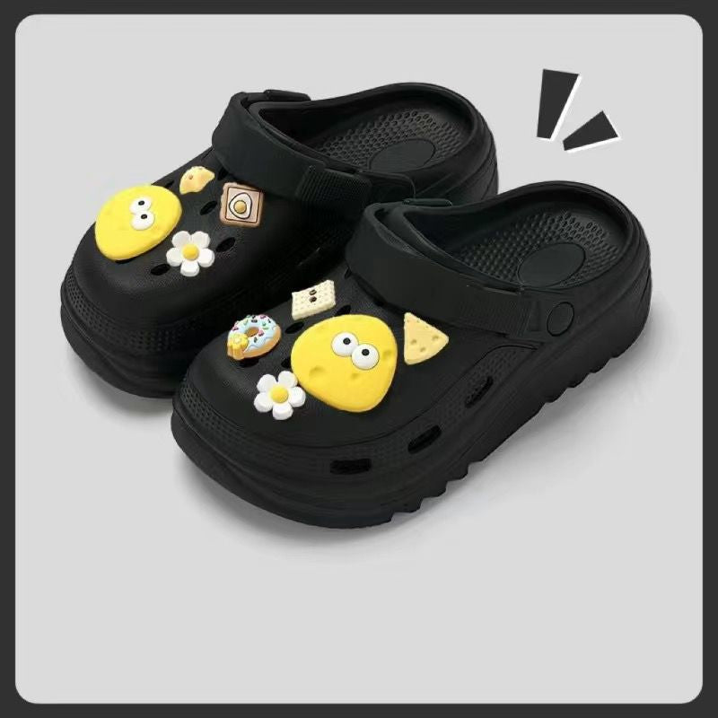 Nurse clogs for women, summer outdoor wear, 2024 new style, anti-slip thick-soled slippers for operating room and office