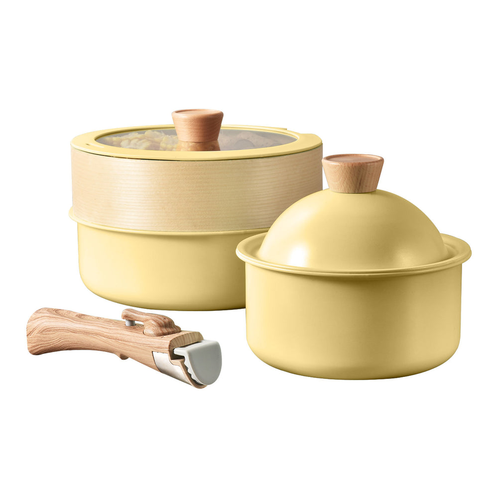 Oem personalizedfor homesuit pot casual fresh thickened double bottom soup pot milk pot frying pan combination gift pot