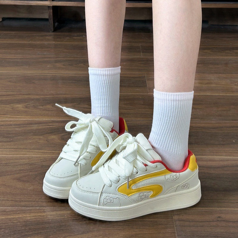 Dopamine easiest for match sneakers american niche style2026autumnew arrivalwhite shoes sports casualins trendy bread shoes