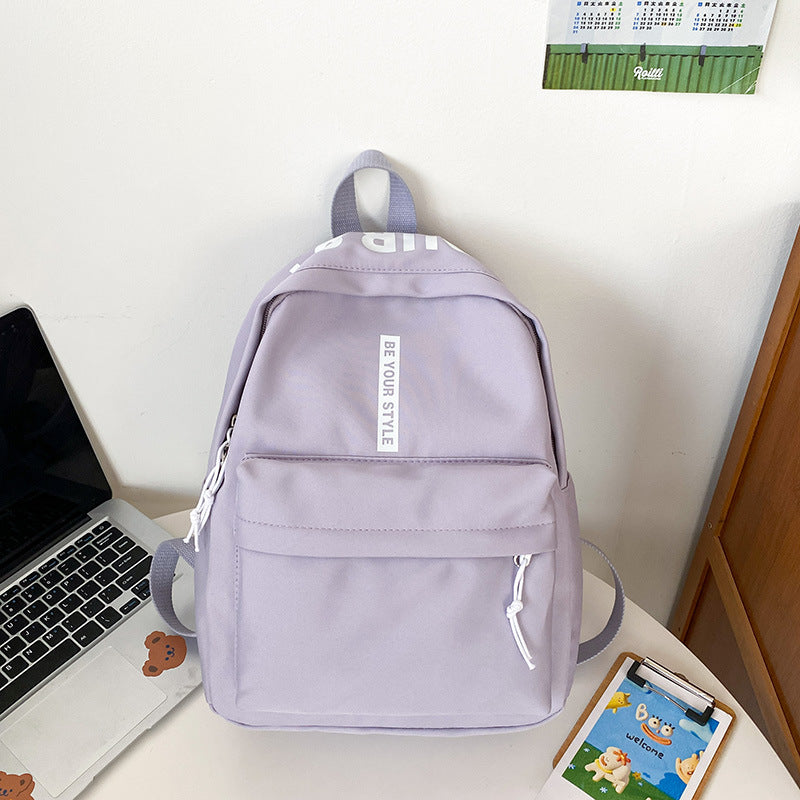 New Trendy Simple Backpack Fashion Leisure Campus Student School Bag Lightweight Large Capacity Travel Commuter Backpack