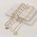 European and american round tag necklace wholesale niche trendy devil's eye multi-layered cold hip-hop style clavicle chain