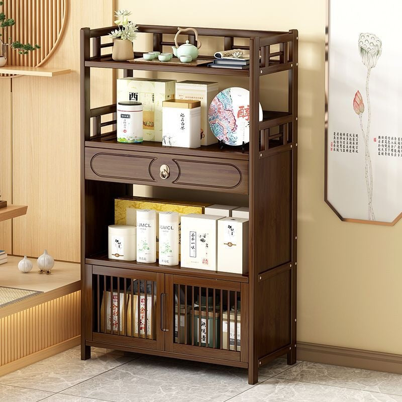 Tea cabinet, tea set, storage rack, new chinoiserie tea rack, living room tea storage cabinet, sofa side cabinet, side table, corner table for home use