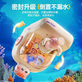 Kids' water play table with electric dinosaur and cute cat water shooter – fun and educational toy for boys and girls