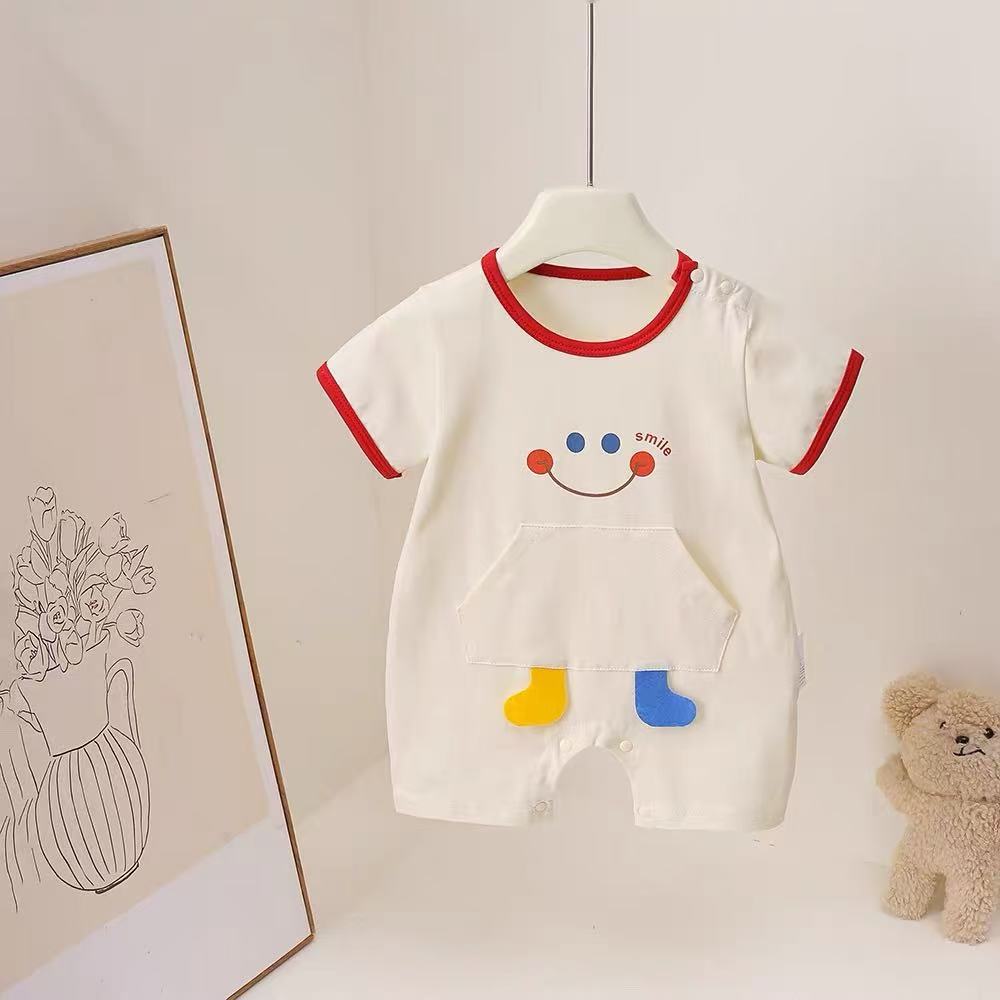 Summer baby romper newborn cartoon outfit bodysuit unisex infant cute short sleeve going out clothes summer