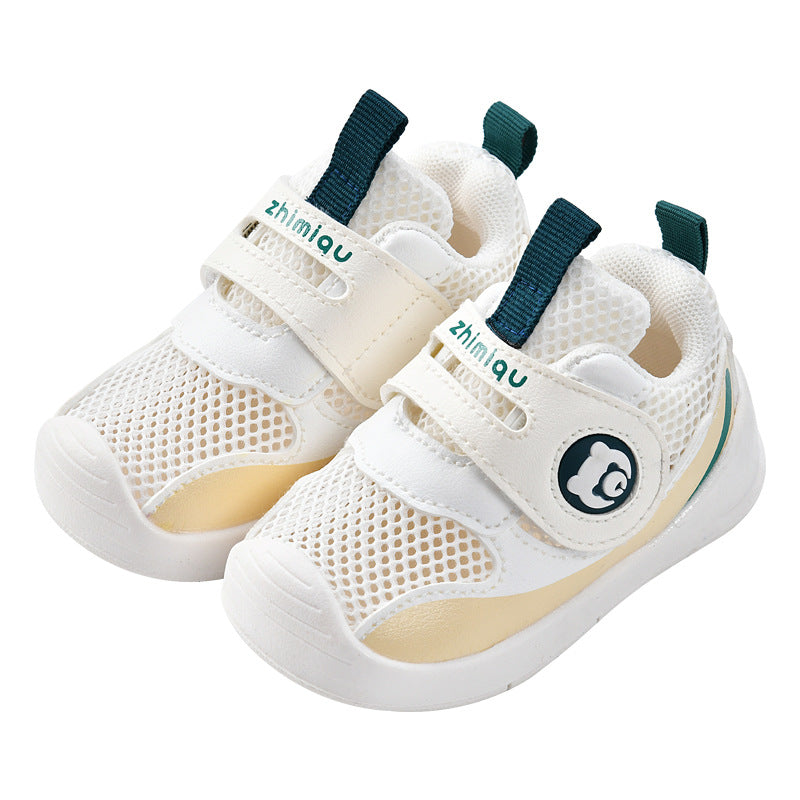 Baby sandals for boys, summer first walker shoes, 0-1-2 years old infant anti-slip soft sole mesh shoes for babies and toddlers, baby girl shoes