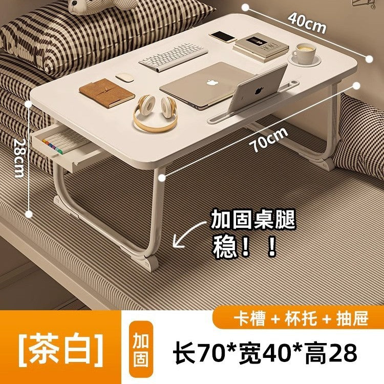 Foldable bed desk computer table - dorm room essential - student study table - floor-sitting small table - new small table