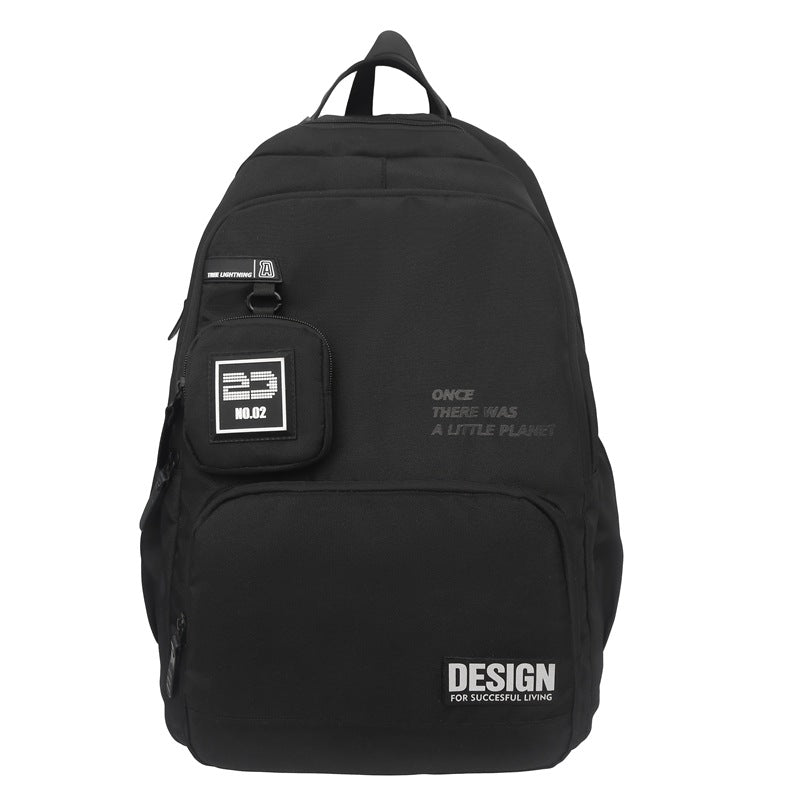 New Trend Korean Version Fashion Versatile Large Capacity Backpack Junior High School High School Students School Travel Backpack Men's Fashion