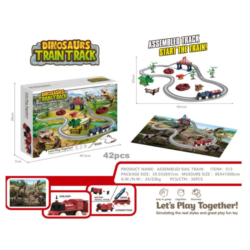 electric train track educational toy artificial model electric train super large changeable track assemble toy