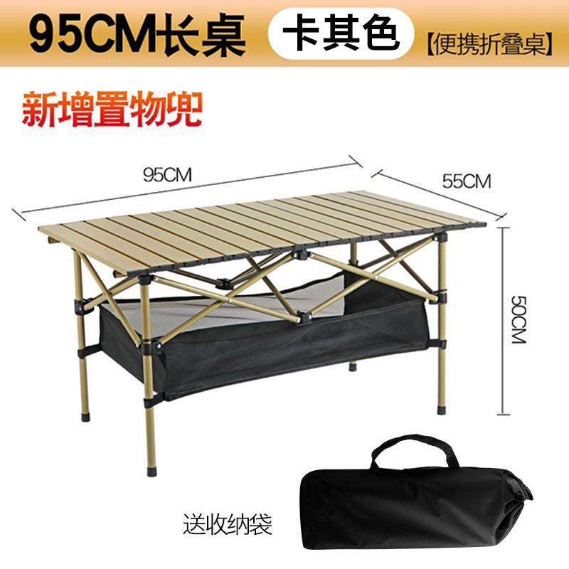 Outdoor foldable camping table and chair set - portable picnic roll-up table, chairs, coffee table - complete camping gear and supplies