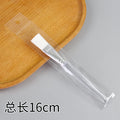 Transparent rod silver set white hair brush length 16cm