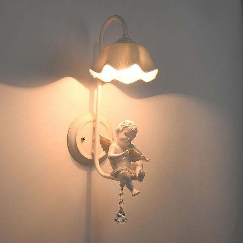 American crystal wall sconce - hallway, aisle, vanity mirror lighting - nordic creative living room, study, background wall, bedroom bedside fixture